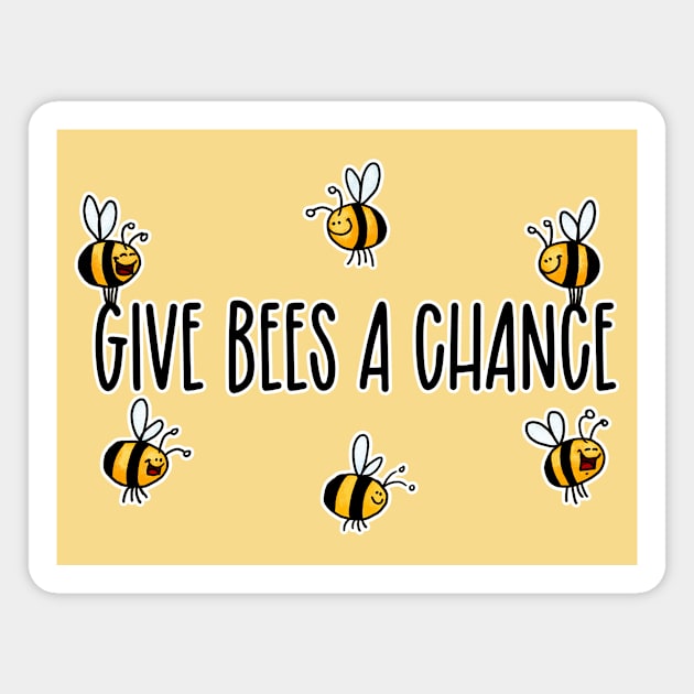 Give Bees a Chance IV Magnet by Corrie Kuipers